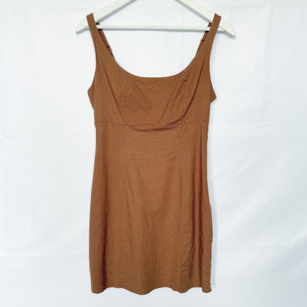 Urban Outfitters Linen Brown Mini Dress